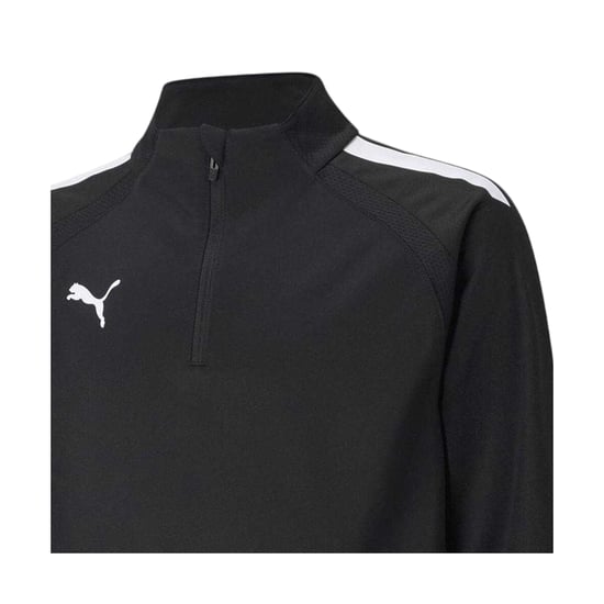Puma TeamLIGA fleecejack met kwartrits voor kinderen (Zwart) - Image 3