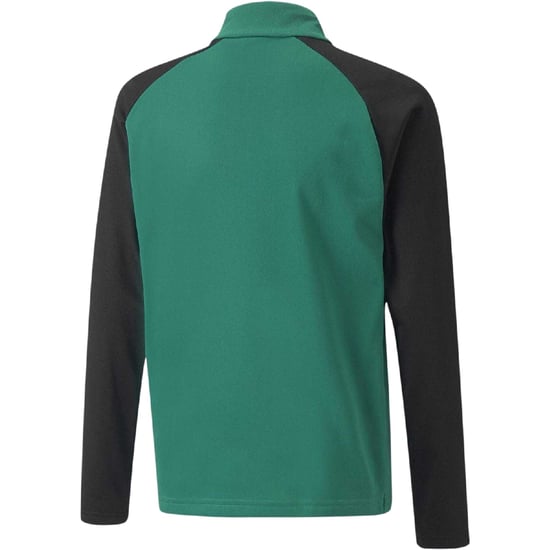Puma TeamLIGA fleecejack met kwartrits voor kinderen (Groen) - Image 2