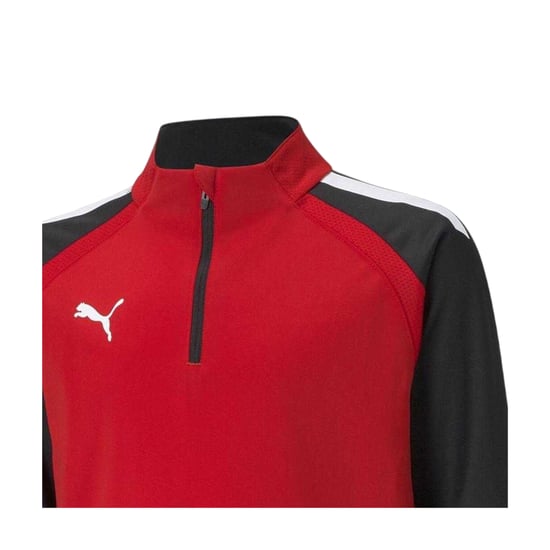 Puma TeamLIGA fleecejack met kwartrits voor kinderen (Rood) - Image 3