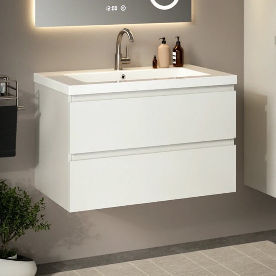 Mirlux Badkamermeubelset london 80cm wit wastafel wit - Image 6