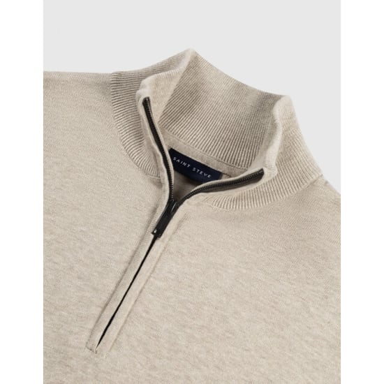 Saint Steve Cas 19480 sand melange half zip - Image 2