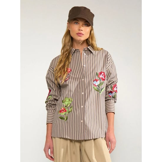 Nümph Nukacey 707171 embr shirt deep taupe - Image 1