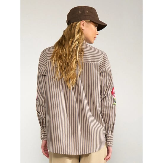Nümph Nukacey 707171 embr shirt deep taupe - Image 2