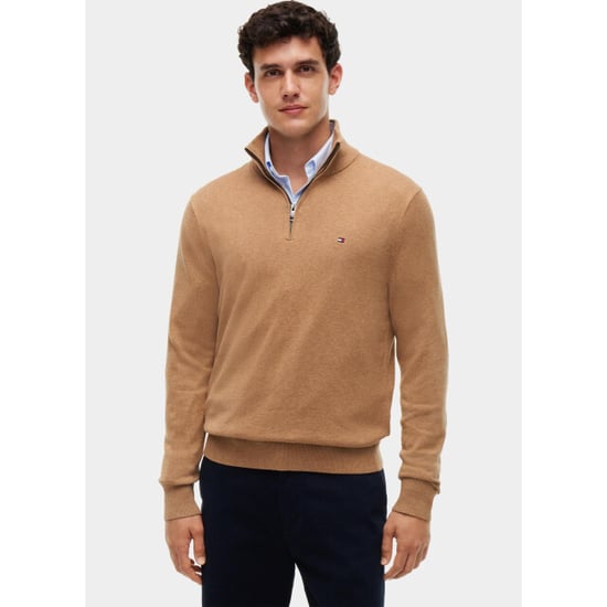 Tommy Hilfiger Half zip pima org ctn cashmere zip moc mw0mw28049/a1l - Image 1
