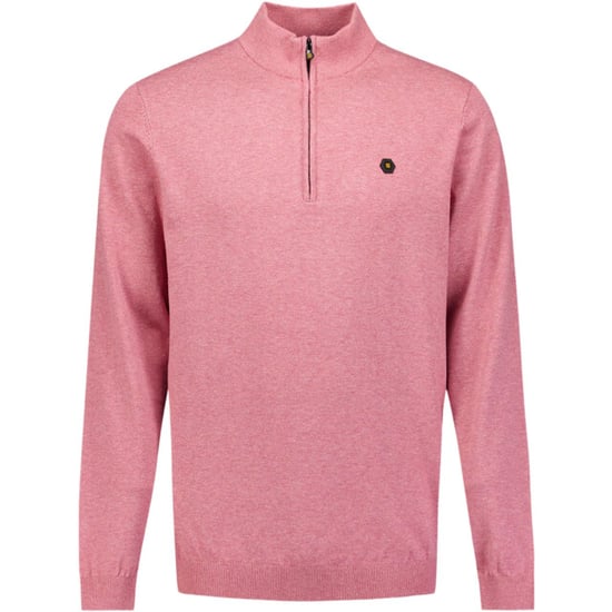 No Excess Pullover su collar half zip 2 colou old pink - Image 3