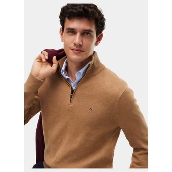 Tommy Hilfiger Half zip pima org ctn cashmere zip moc mw0mw28049/a1l - Image 4