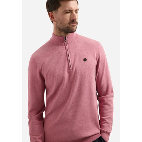 No Excess Pullover su collar half zip 2 colou old pink - Image 6