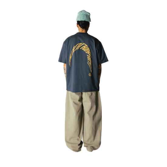 Woodbird Wbbaine warp tee 2626-416 slate blue - Image 2