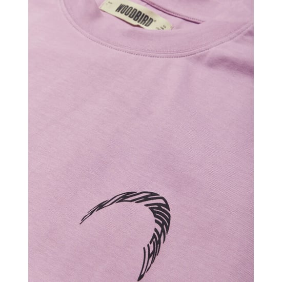 Woodbird Wbbaine warp tee 2626-416 dusty violet - Image 5