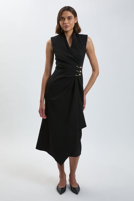 Trim Tailored Midi Pencil Dress - Image 2