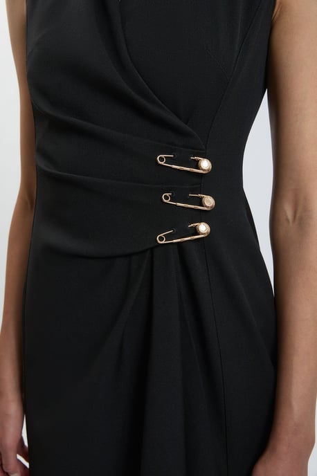 Trim Tailored Midi Pencil Dress - Image 4