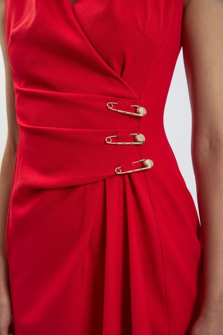Trim Tailored Midi Pencil Dress - Image 2