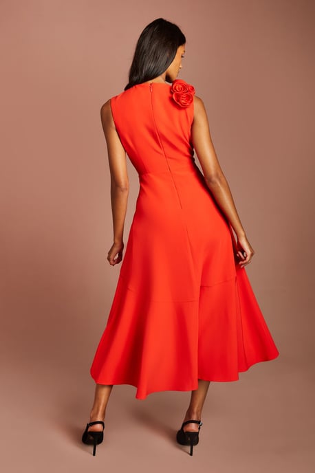 Petite 3D Corsage High Low Dress - Image 3