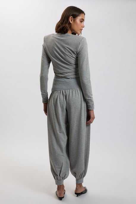 Wide Balloon Viscose Jersey Joggers - Image 3