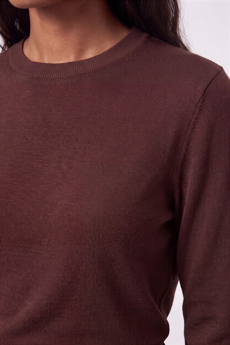 Forever Viscose Blend Knitted Long Sleeve Crew Neck Jumper - Image 3