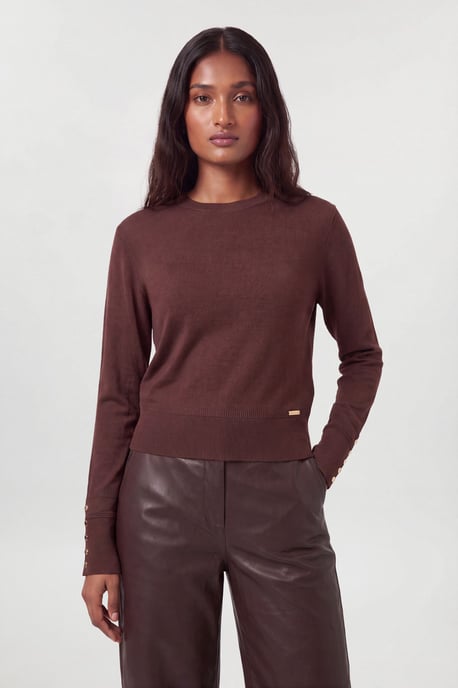 Forever Viscose Blend Knitted Long Sleeve Crew Neck Jumper - Image 4