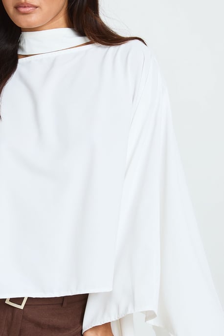 Scarf Detail Cape Top - Image 4