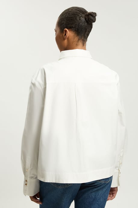 Plus Size Cotton Poplin Cutwork Shirt - Image 3