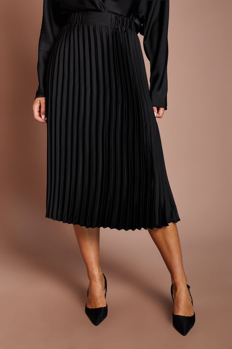 Satin Pleated Skirt - Image 2