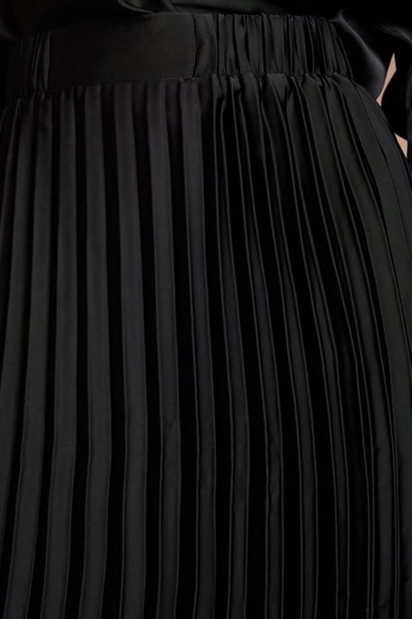 Satin Pleated Skirt - Image 4
