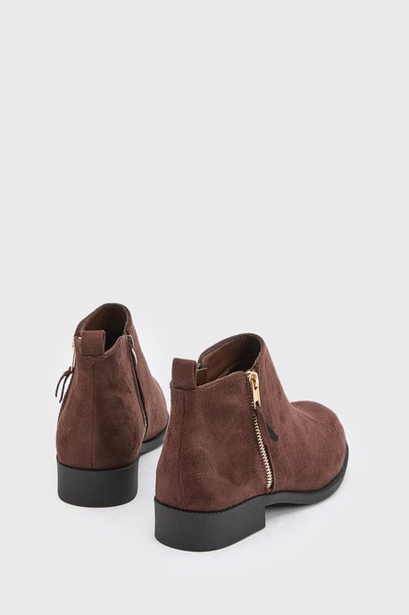 Maddy Side Zip Flat Ankle Boots - Image 2