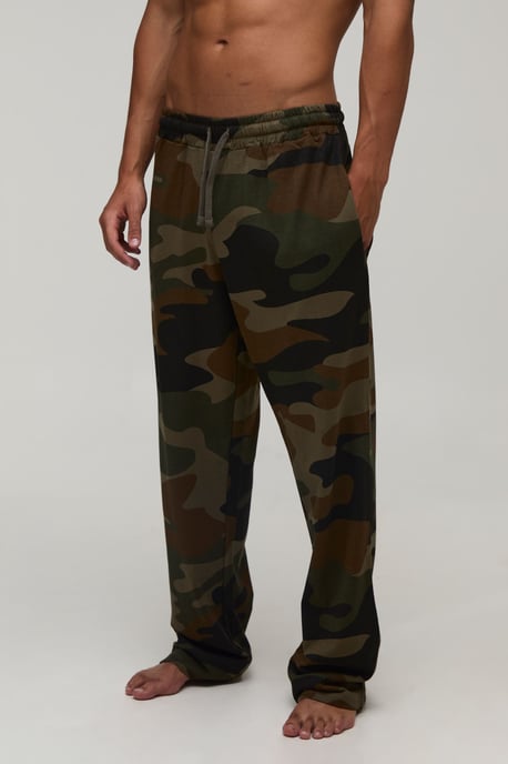 Straight Leg Camo Loungewear Bottoms - Image 1