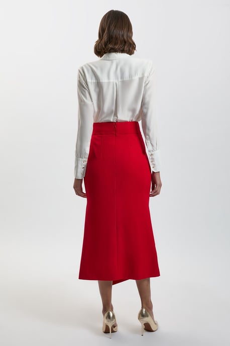 Tailored Wrap Trim Maxi Skirt - Image 3