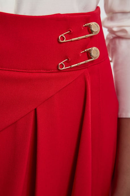 Tailored Wrap Trim Maxi Skirt - Image 5