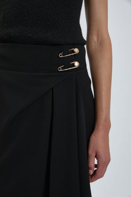 Tailored Wrap Trim Maxi Skirt - Image 2