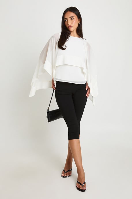 Chiffon Scarf Cape Blouse - Image 3