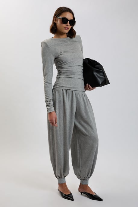 Strong Shoulder Viscose Jersey Top - Image 3