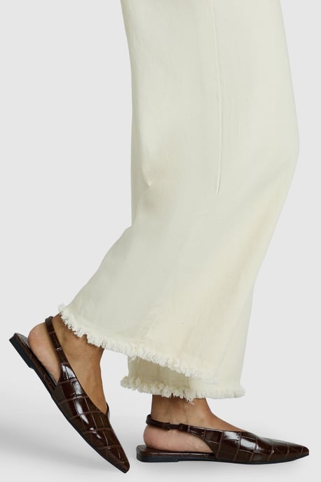 Croc High Cut Slingback Pointed Flats - Image 2
