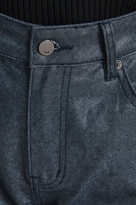 Metallic Denim Coated Barrel Jean - Image 4
