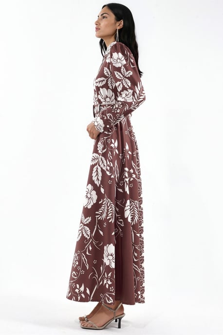 Floral Belted Maxi Shirt Dress - Image 2