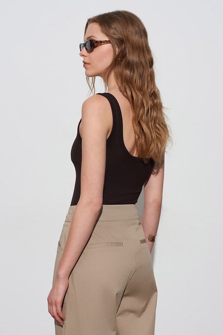 Slim Fit Sleeveless Jersey Cami Blouse - Image 2