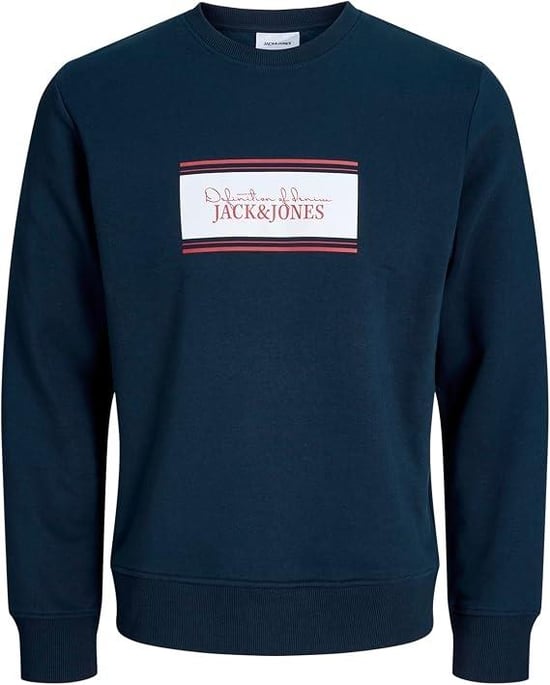 Jack & Jones Mens Crew Neck Sweatshirt Casual Pullover - Image 1
