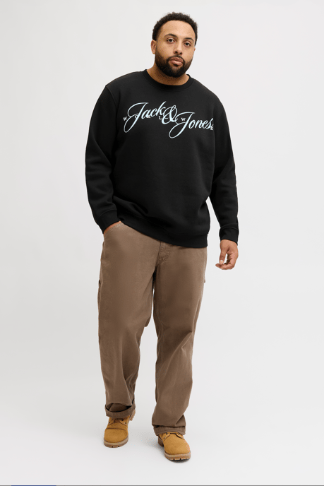 Jack & Jones Mens Crew Neck Sweatshirt Graphic Logo - Image 2