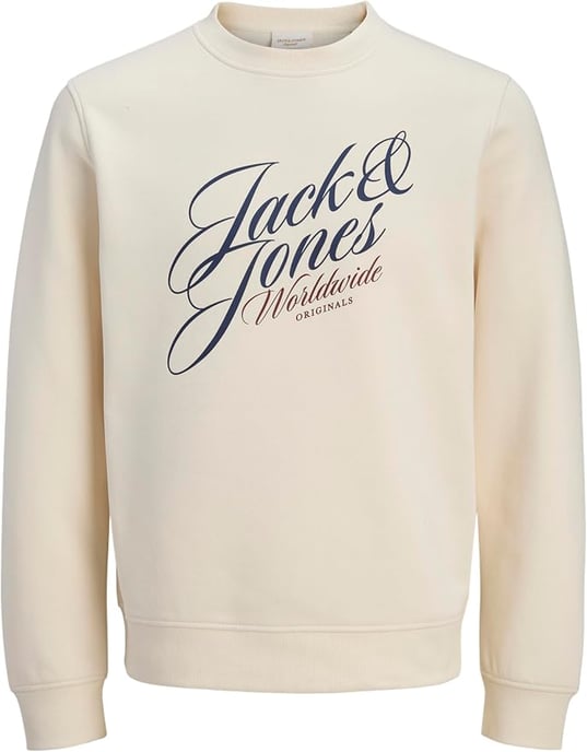 Jack & Jones Mens Crew Neck Sweatshirt Graphic Logo - Image 2