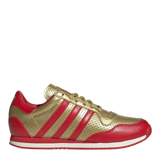 Men's adidas Galaxy Og Leather Runners in Goldmt/Red - Image 1