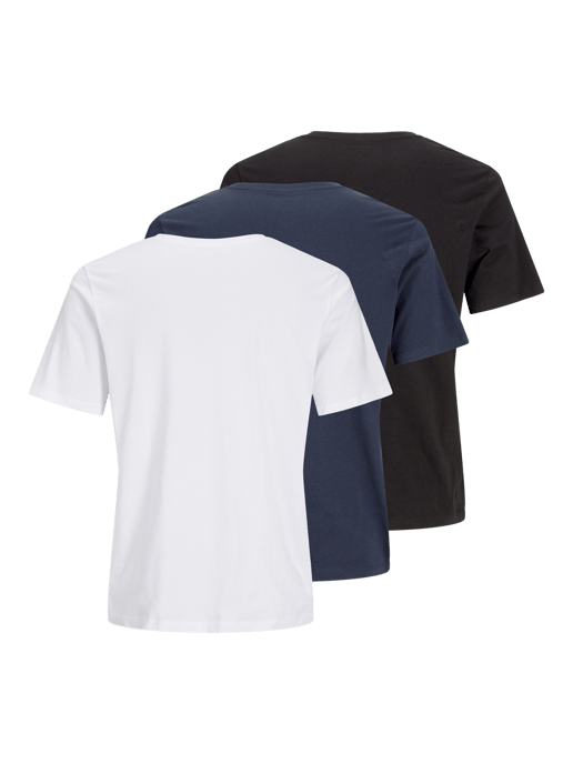 Jack & Jones Mens Big Size Crew Neck T-shirt 3 Pack - Image 2