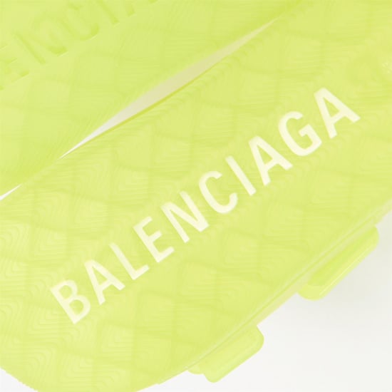 Women's Balenciaga Flat Sandals in Fluo Yellow - Image 3