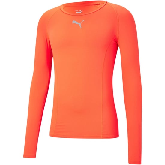 Men's Puma Liga Baselayer Tee Ls T-Shirt in Neon Sun - Image 1