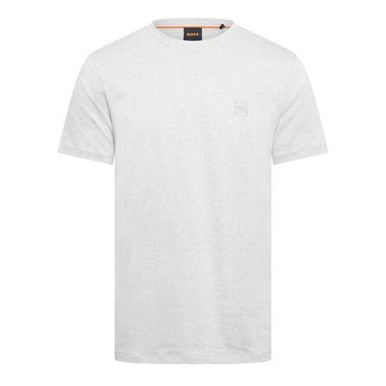 Boss Mens Orange Premium Cotton T-Shirt (Silver) - Image 1