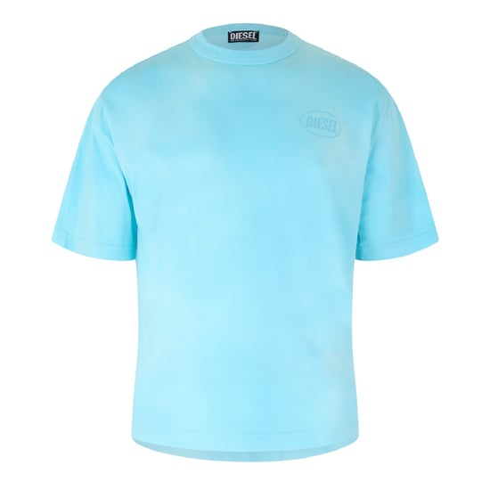 Diesel Heren Logo gewassen T-shirt (Blauw) - Image 1