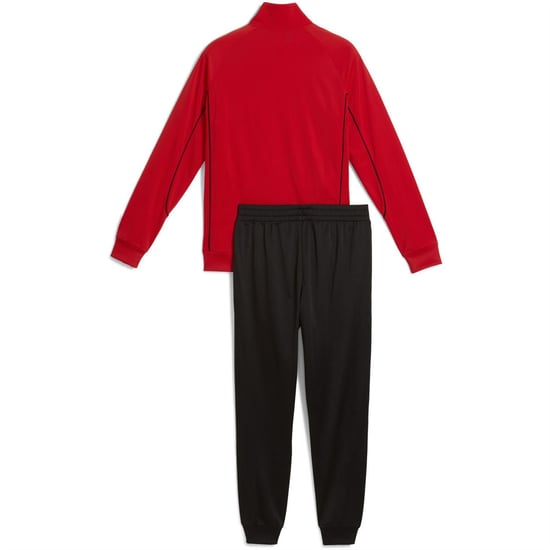 Men's Puma Piping Poly Full Tracksuit in Red - Image 2