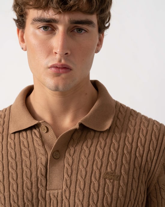 Short Sleeve Logo Detail Sweatshirt in Brown - Image 3