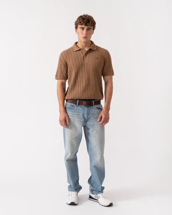 Short Sleeve Logo Detail Sweatshirt in Brown - Image 4