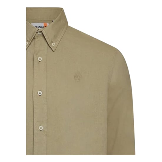 Timberland Heren Lovell Lake Katoenen Lange Mouwen Shirt (Crème) - Image 2
