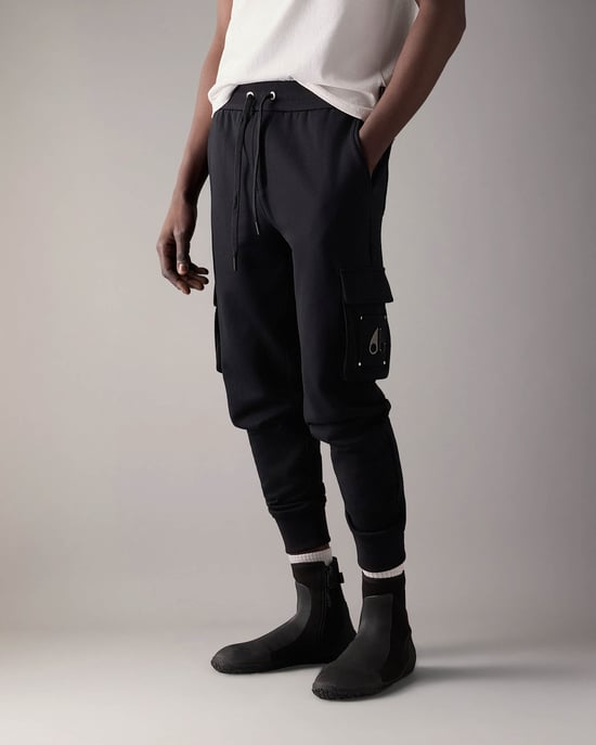 Relaxed Fit Logo Detail Joggers in Dark Grey - Image 2