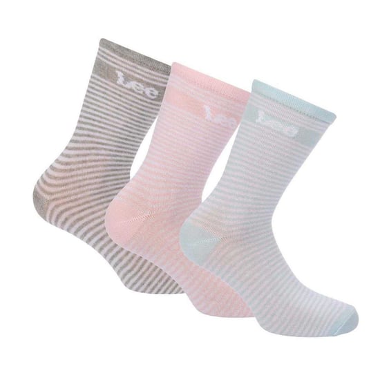 Lee Katoenmix enkelsokken voor dames (set van 3) (Roze) - Image 1